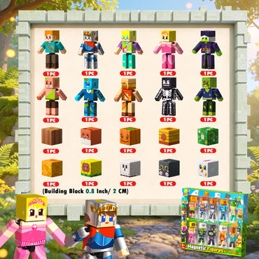 Magtribe™【Mini Quest】Magnetic Building Blocks | 10 PCS | 2.25" | Littleman