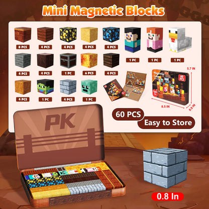 Magtribe™【Duel Arena】Magnetic Building Blocks | 60 PCS | 0.8" | Portable
