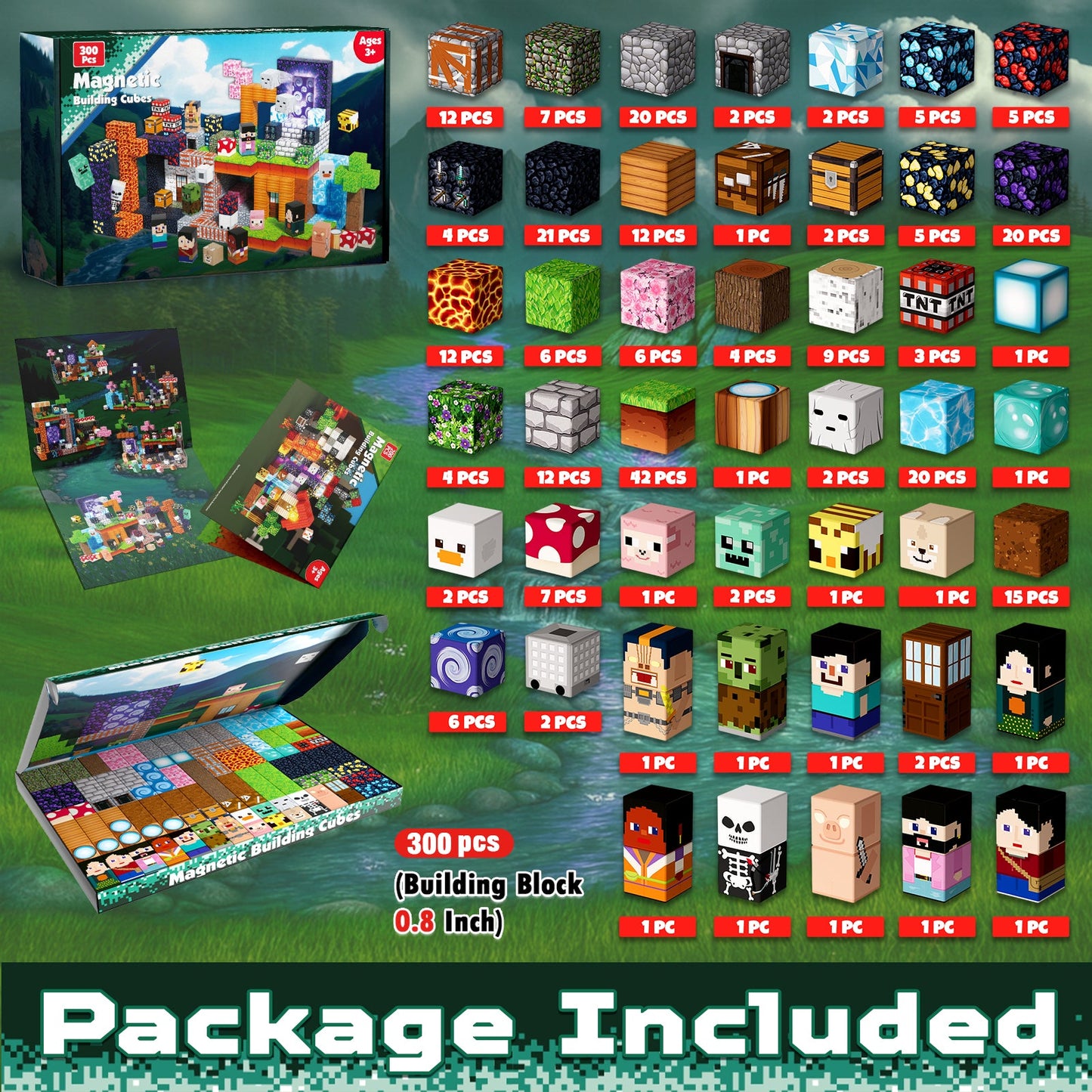 Magtribe™【Magic Portal】Magnetic Building Blocks | 150-300 PCS | 0.8" | Adventure