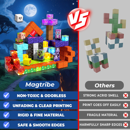 Magtribe™【Zombie Land】Magnetic Building Blocks | 150 PCS | 0.8" | Glowing