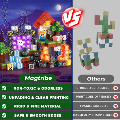 Magtribe™【Portal x Forest】Magnetic Building Blocks | 200 PCS | 0.8" | Glowing
