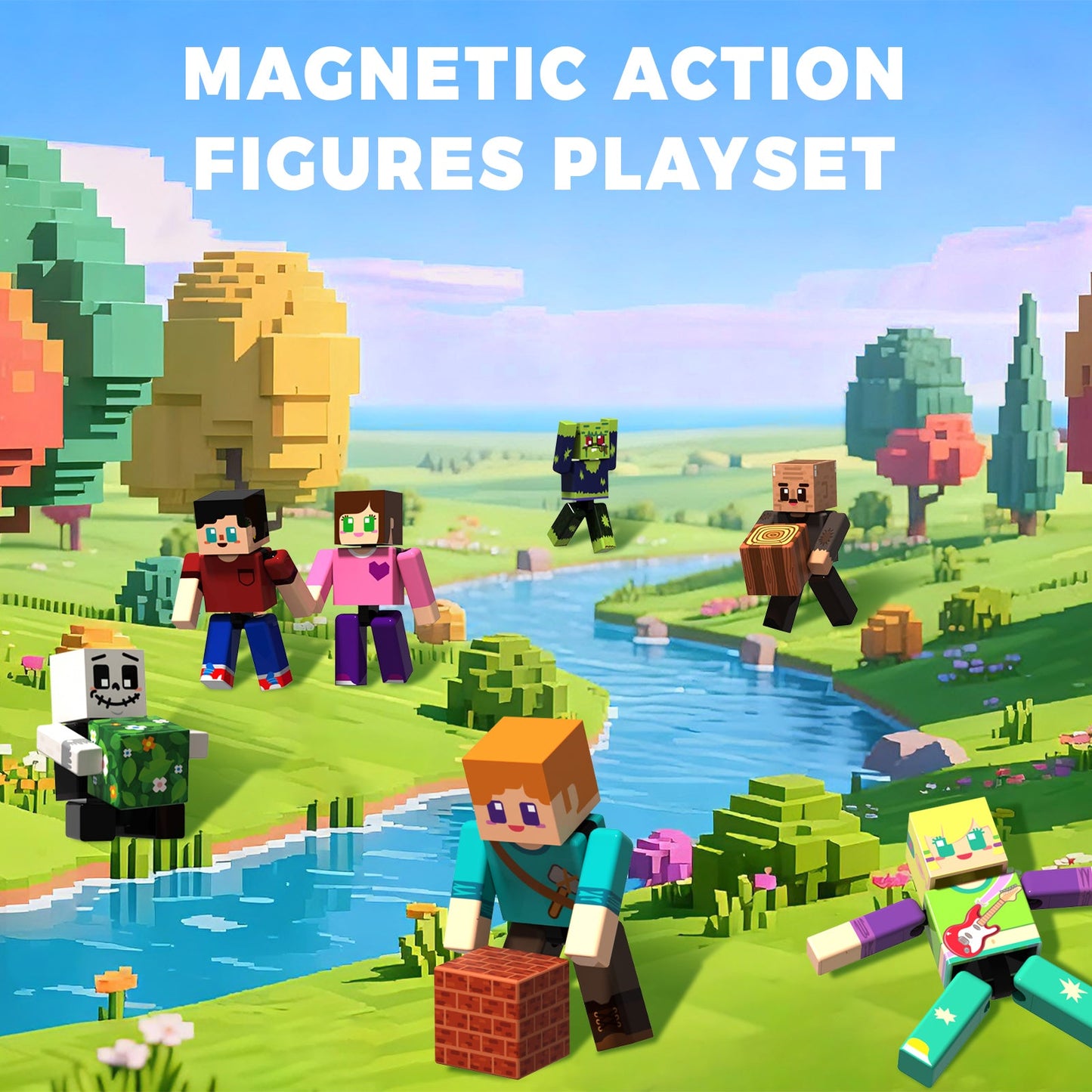 Magtribe™【Mini Nation】Magnetic Building Blocks | 10 PCS | 2.25" | Littleman