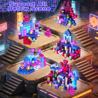 Magtribe™【Devil Hunting】Magnetic Building Blocks | 200 PCS | 0.8" | Glowing