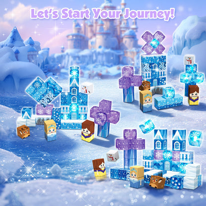 Magtribe™【Ice Valley】Magnetic Building Blocks | 45 PCS | 0.8" | Portable