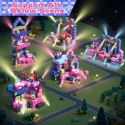 Magtribe™【Rock Band】Magnetic Building Blocks | 150 PCS | 0.8" | Glowing