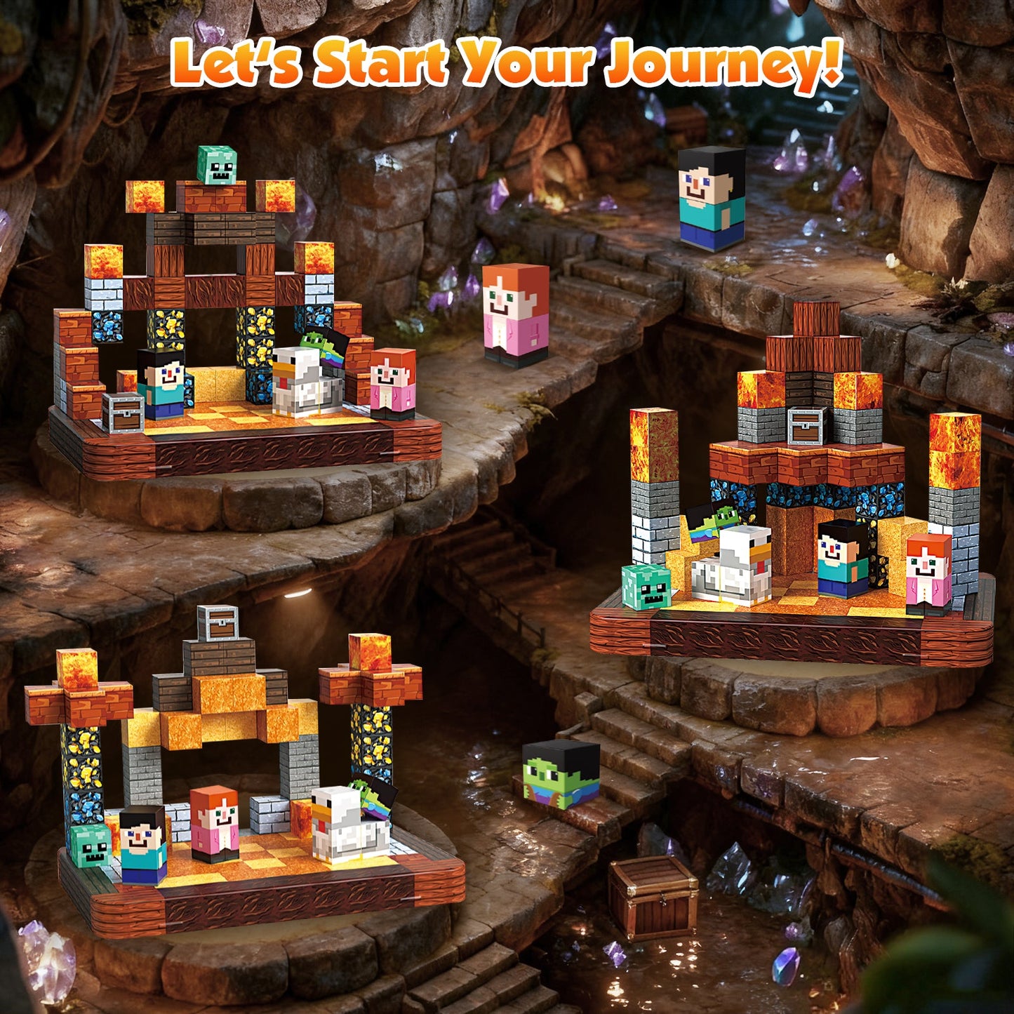 Magtribe™【Duel Arena】Magnetic Building Blocks | 60 PCS | 0.8" | Portable