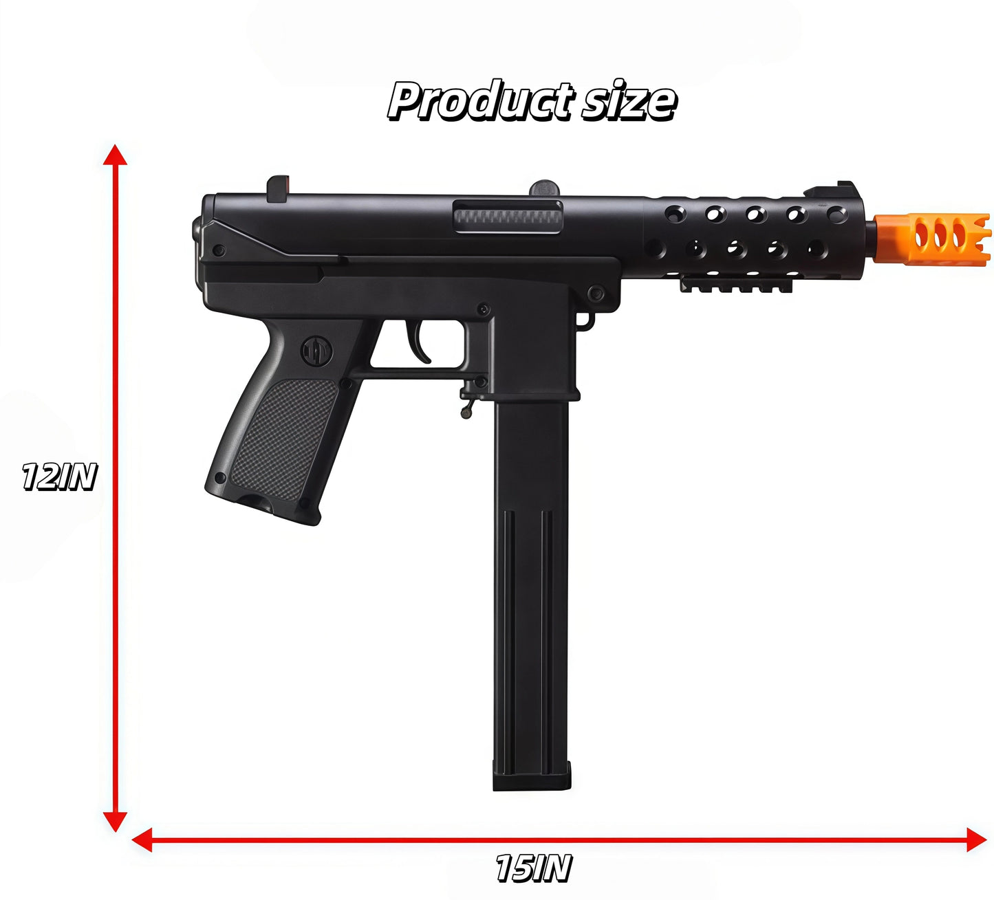 Magtribe™【Classic Black-Gold-Silver】TEC9/ARP9 Electric Gel Blaster | 15.0" | Water Bead Toy Gun