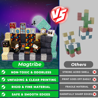 Magtribe™【Magic School】Magnetic Building Blocks | 100 PCS | 0.8" | Fiction