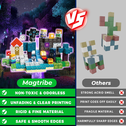 Magtribe™【Dusk Domain】Magnetic Building Blocks | 200 PCS | 0.8" | Glowing