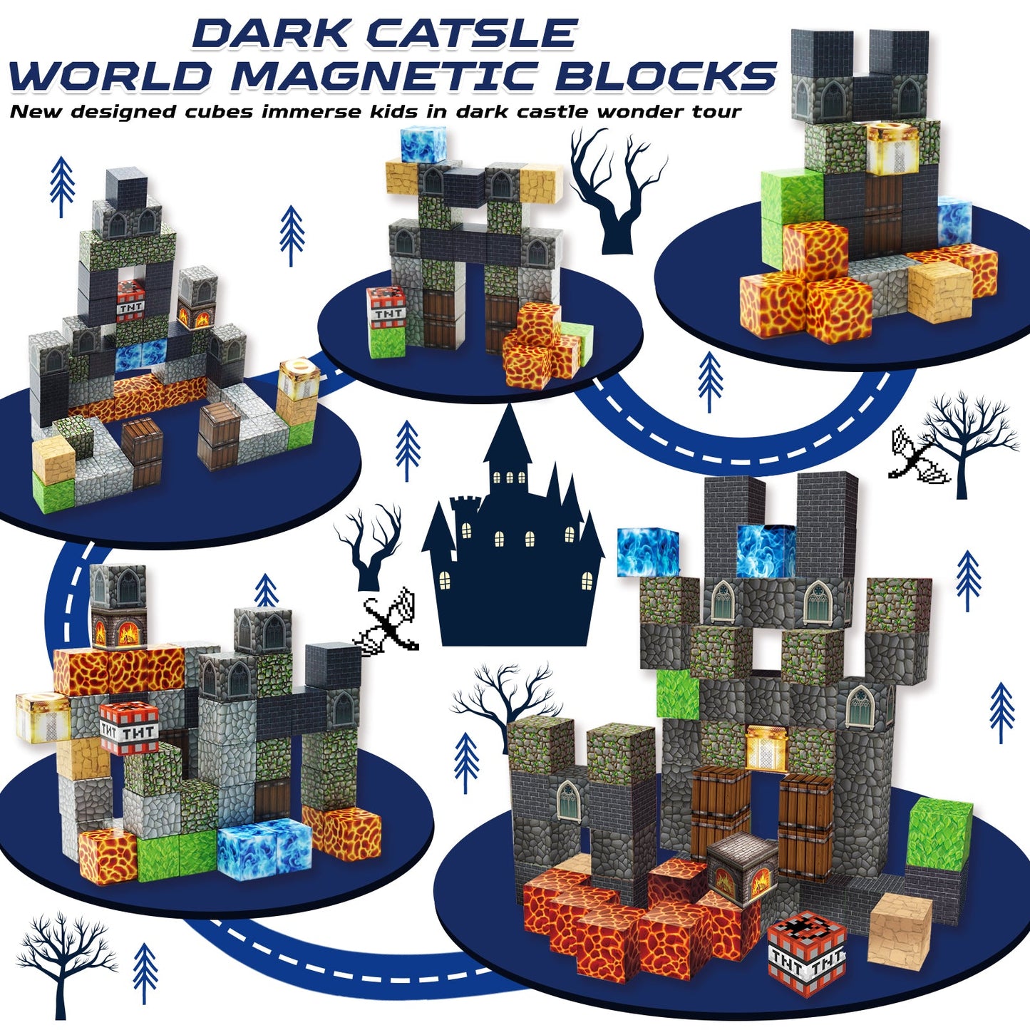 Magtribe™【Void Chasm】Magnetic Building Blocks | 60 PCS | 0.8" | Adventure