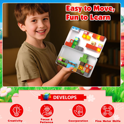 Magtribe™【Star Fortress】Magnetic Building Blocks | 45 PCS | 0.8" | Portable