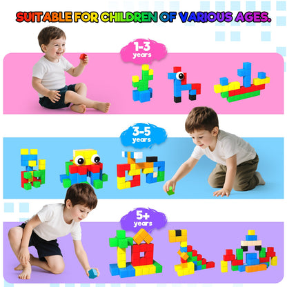 Magtribe™【Solid Color】Magnetic Building Blocks | 52 PCS | 1.0" | Plain