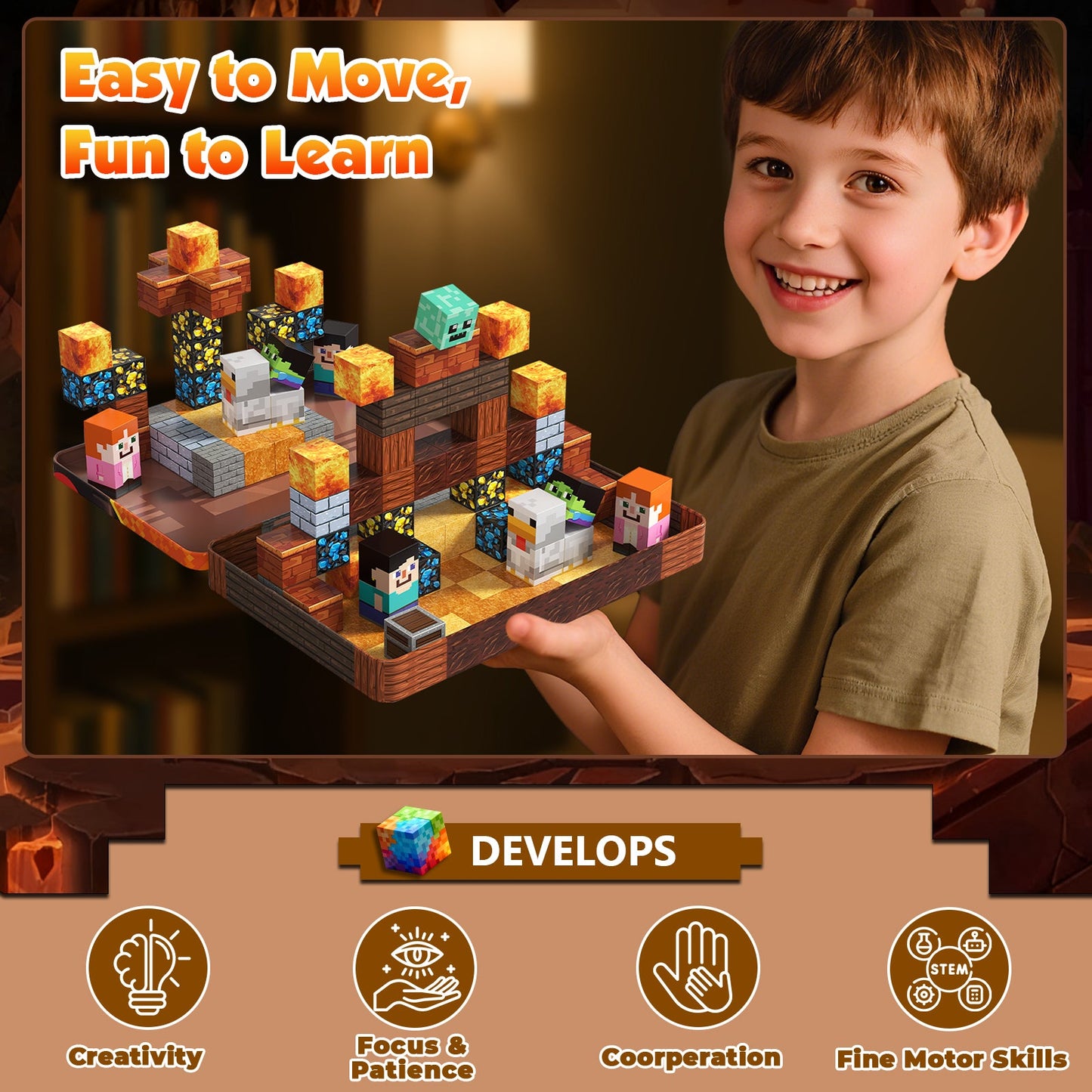 Magtribe™【Duel Arena】Magnetic Building Blocks | 60 PCS | 0.8" | Portable