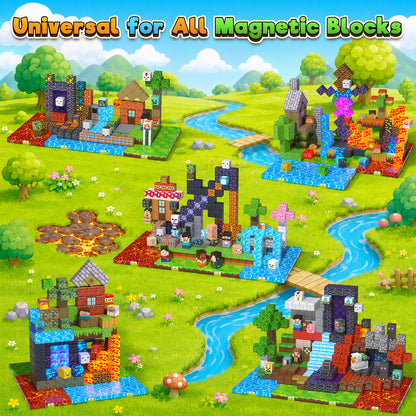 Magtribe™【Mix Element】Magnetic Building Blocks | 8 PCS | 4.0" | Panel