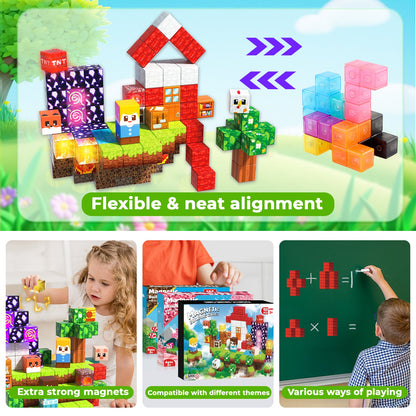 Magtribe™【Sky Island】Magnetic Building Blocks | 150 PCS | 0.8" | Glowing