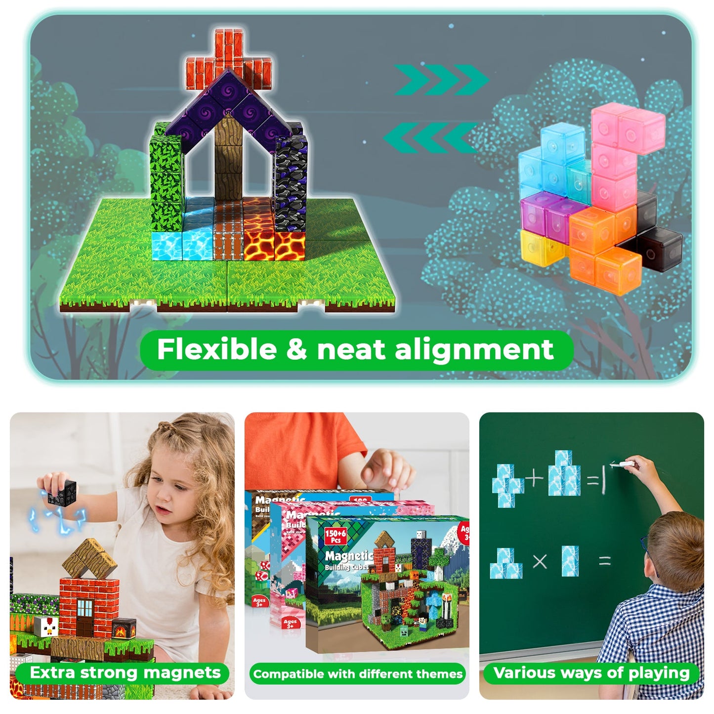 Magtribe™【Mining Cart】Magnetic Building Blocks | 150-200 PCS | 0.8" | Panel