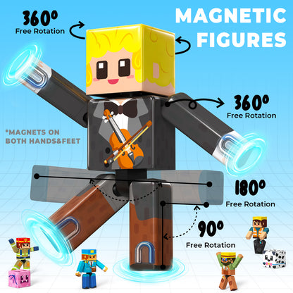 Magtribe™【Mini Profession】Magnetic Building Blocks | 10 PCS | 2.25" | Littleman