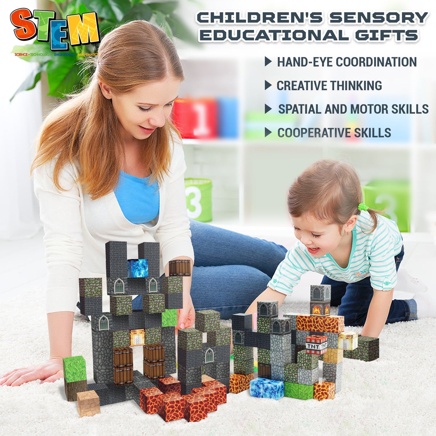 Magtribe™【Void Chasm】Magnetic Building Blocks | 60 PCS | 0.8" | Adventure