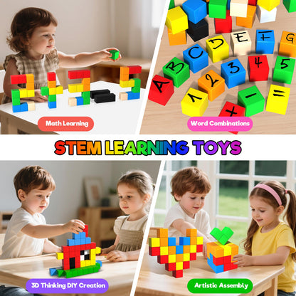 Magtribe™【Solid Color】Magnetic Building Blocks | 52 PCS | 1.0" | Plain