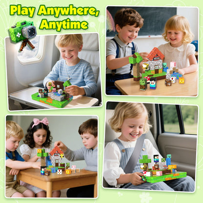 Magtribe™【Greenwood Home】Magnetic Building Blocks | 60 PCS | 0.8" | Portable