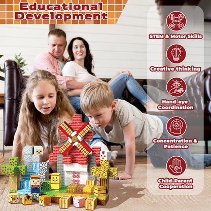 Magtribe™【Rural Farm】Magnetic Building Blocks | 120-150 PCS | 0.8" | Village