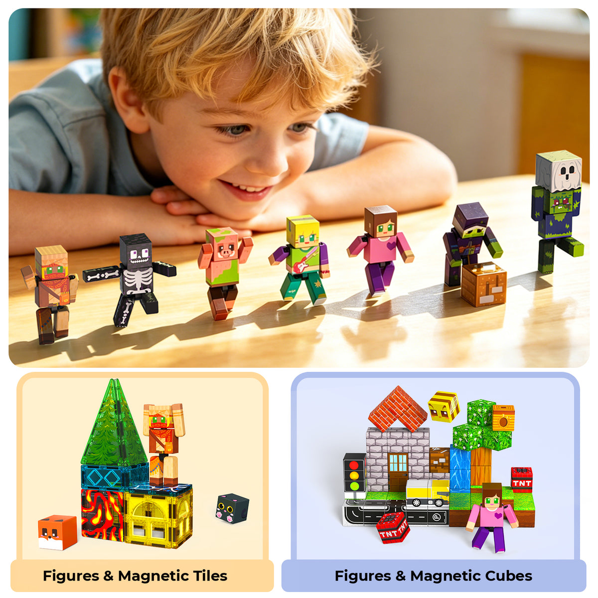 Magtribe™【Mini Quest】Magnetic Building Blocks | 10 PCS | 2.25" | Littleman