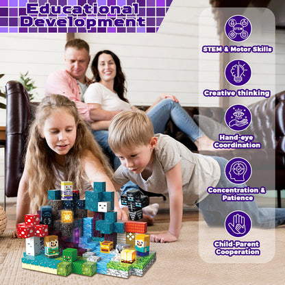 Magtribe™【Dusk Domain】Magnetic Building Blocks | 200 PCS | 0.8" | Glowing
