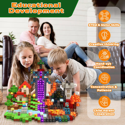 Magtribe™【Portal x Forest】Magnetic Building Blocks | 200 PCS | 0.8" | Glowing