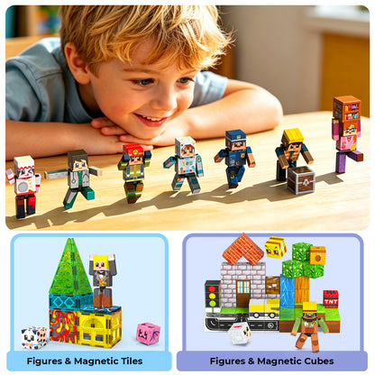 Magtribe™【Mini Profession】Magnetic Building Blocks | 10 PCS | 2.25" | Littleman