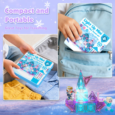 Magtribe™【Symmetric Blue】Magnetic Building Blocks | 50 PCS | 1.5" | Combo