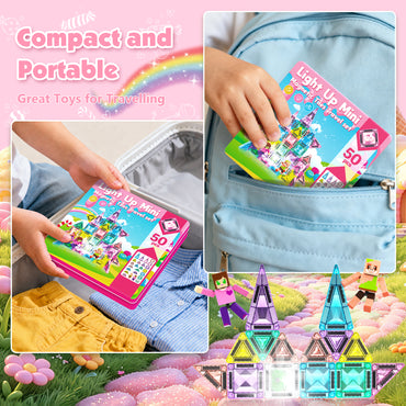 Magtribe™【Symmetric Pink】Magnetic Building Blocks | 50 PCS | 1.5" | Combo