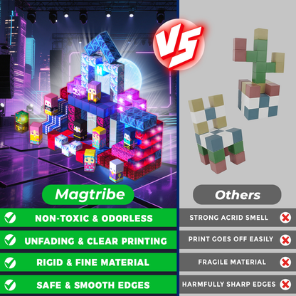 Magtribe™【Devil Hunting】Magnetic Building Blocks | 200 PCS | 0.8" | Glowing