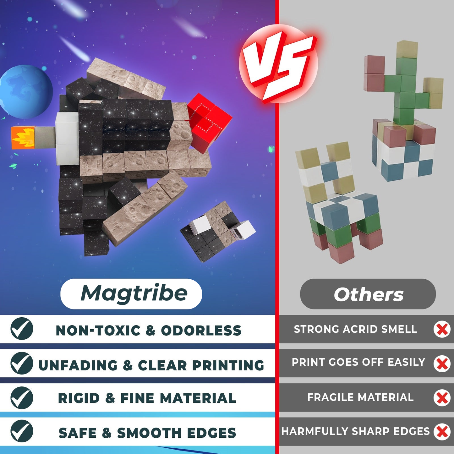 Magtribe™【Infinite Universe】Magnetic Building Blocks | 100 PCS | 0.8" | Fiction