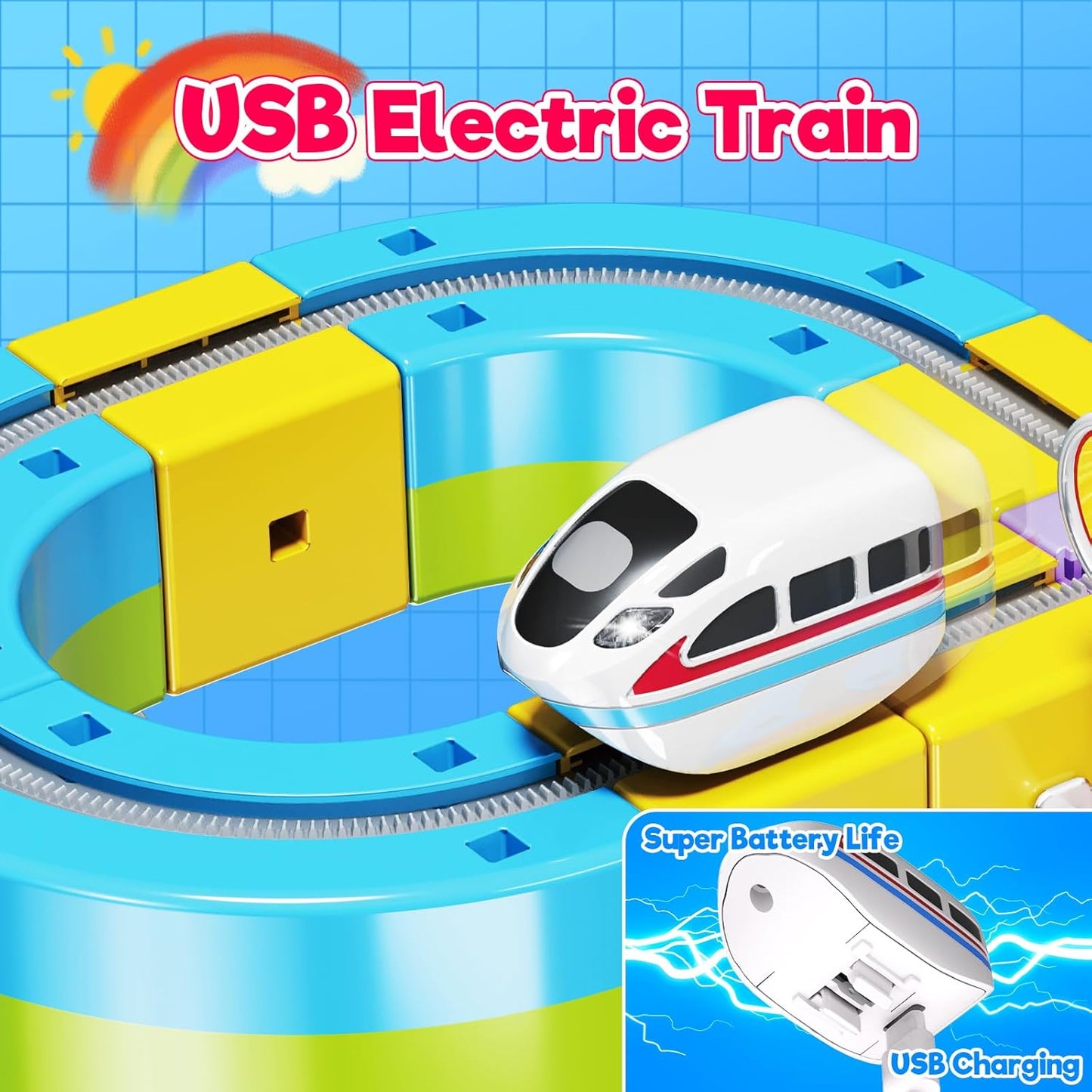 Magtribe™【Mini Train】Electric Train Set | 2 PCS | Klick