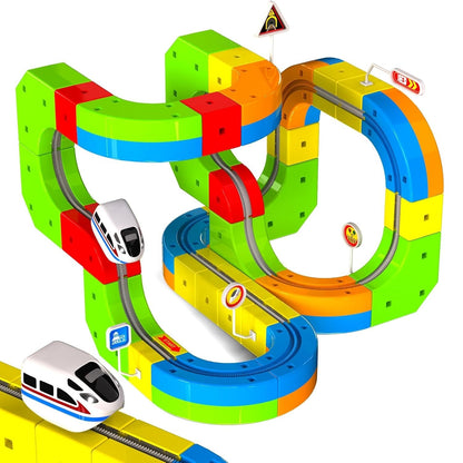 Magtribe™【Traffic Rail】Electric Train Set | 69-110 PCS | Klick