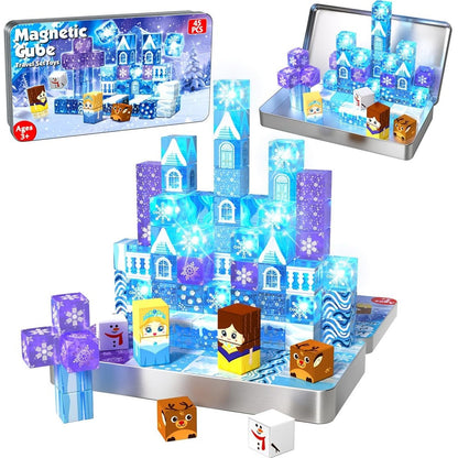 Magtribe™【Ice Valley】Magnetic Building Blocks | 45 PCS | 0.8" | Portable