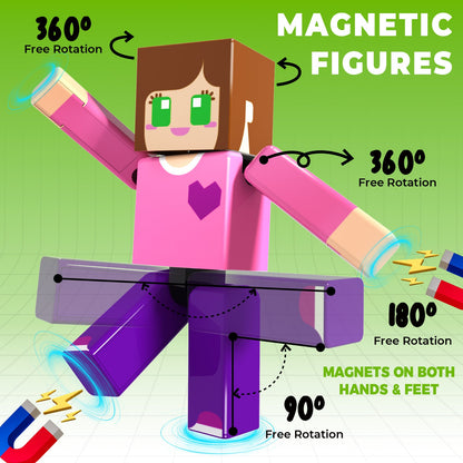 Magtribe™【Mini Nation】Magnetic Building Blocks | 10 PCS | 2.25" | Littleman