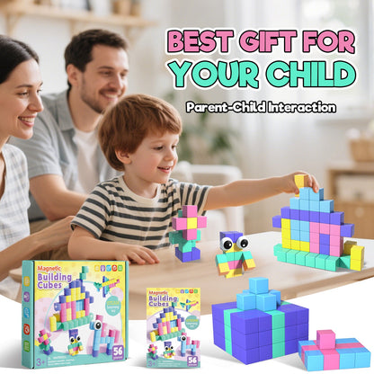 Magtribe™【Pastel Color】Magnetic Building Blocks| 52 PCS | 1.0" | Plain
