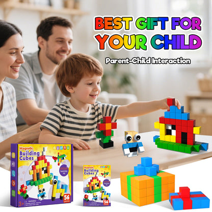 Magtribe™【Solid Color】Magnetic Building Blocks | 52 PCS | 1.0" | Plain