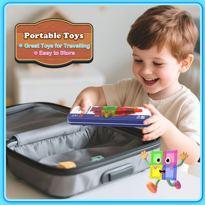 Magtribe™【Geometric Learning】Magnetic Building Blocks | 40-56 PCS | 1.5" | Tile