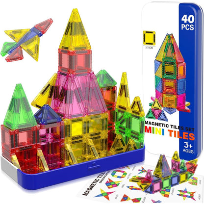 Magtribe™【Geometric Learning】Magnetic Building Blocks | 40-56 PCS | 1.5" | Tile