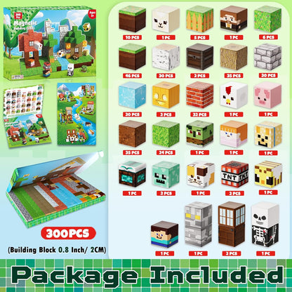 Magtribe™【Forest Life】Magnetic Building Blocks | 100-300 PCS | 0.8" | Village