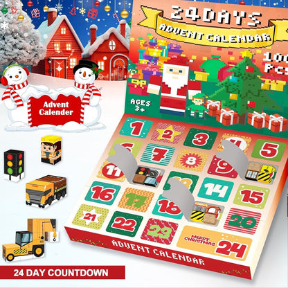 Magtribe™【Town Construction】Magnetic Building Blocks | 100 PCS | 0.8" | Calendar