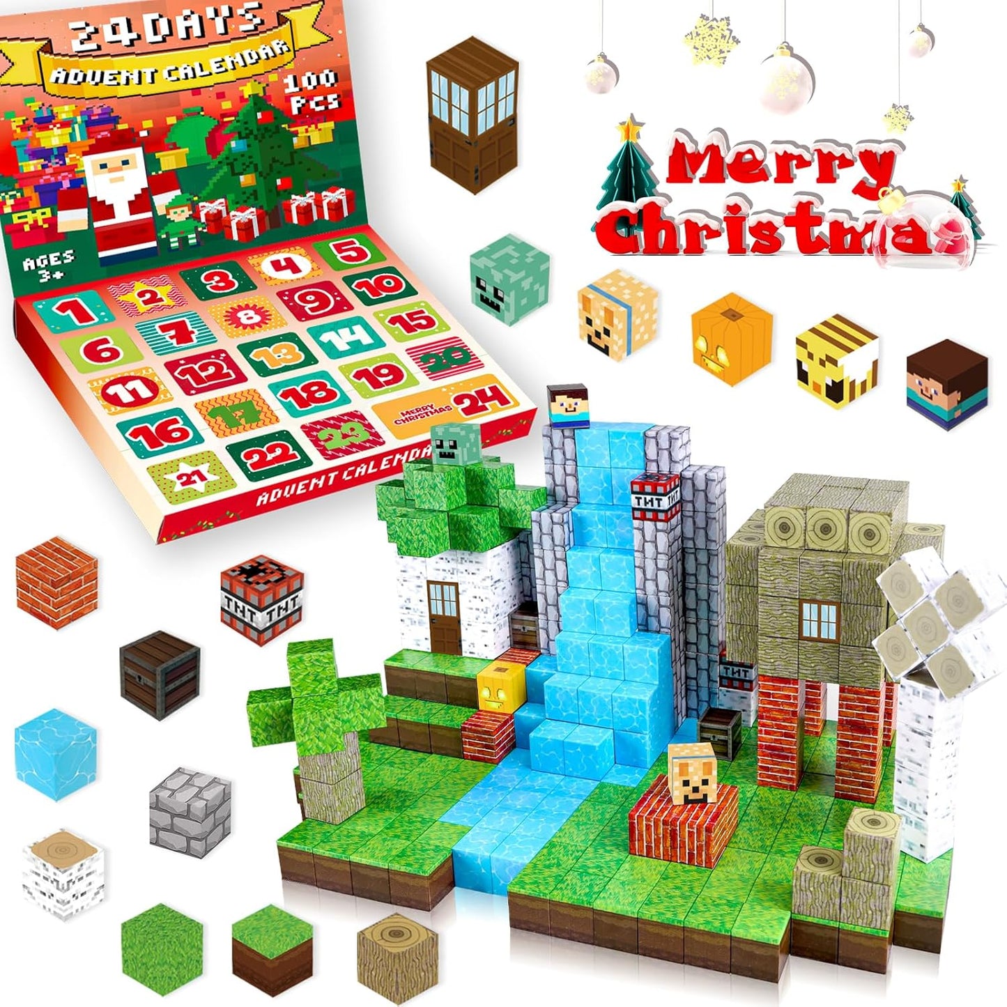 Magtribe™【Forest Life】Magnetic Building Blocks | 100 PCS | 0.8" | Calendar