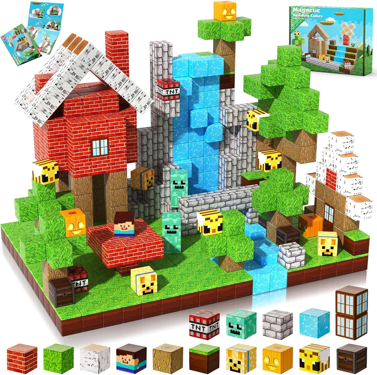 Magtribe™【Forest Life】Magnetic Building Blocks | 100-300 PCS | 0.8" | Village
