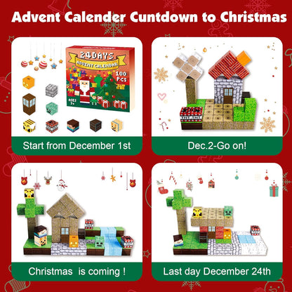 Magtribe™【Forest Life】Magnetic Building Blocks | 100 PCS | 0.8" | Calendar