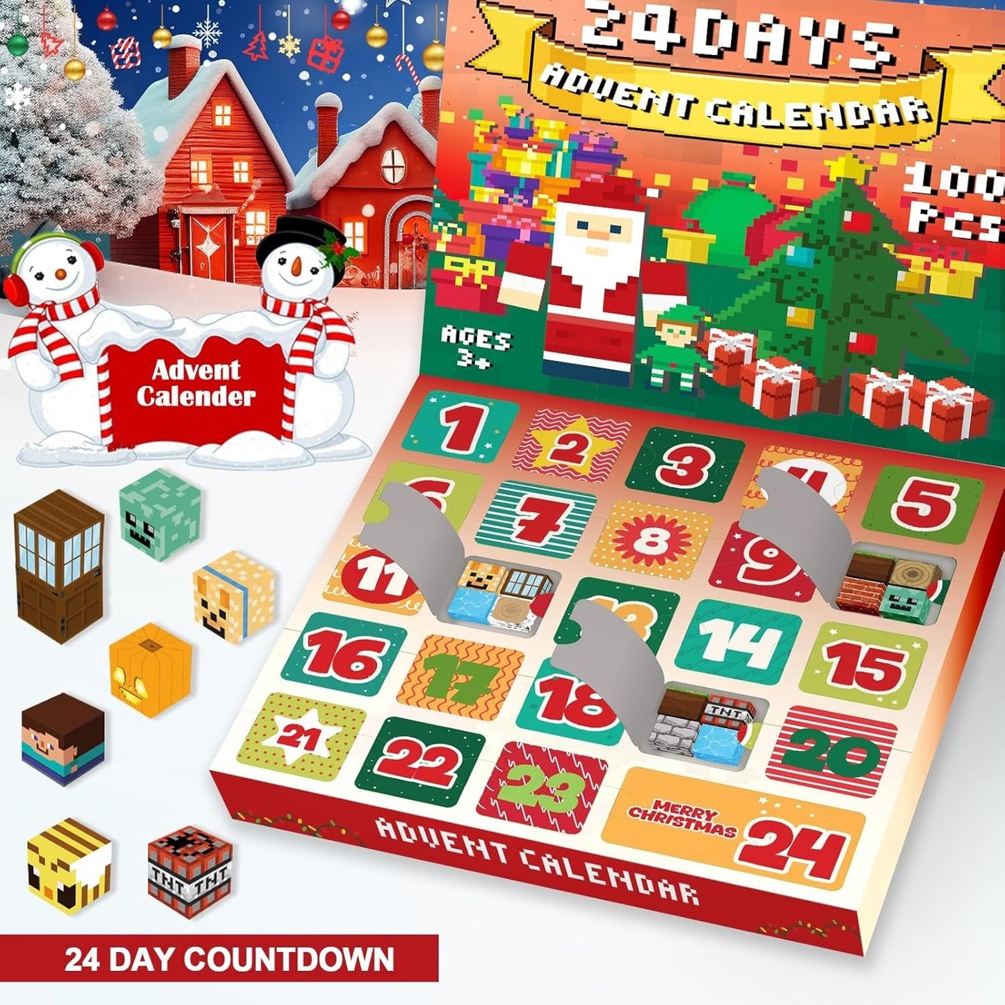 Magtribe™【Forest Life】Magnetic Building Blocks | 100 PCS | 0.8" | Calendar