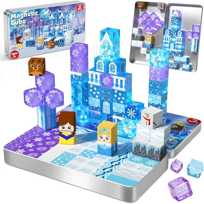 Magtribe™【Ice Valley】Magnetic Building Blocks | 45 PCS | 0.8" | Portable