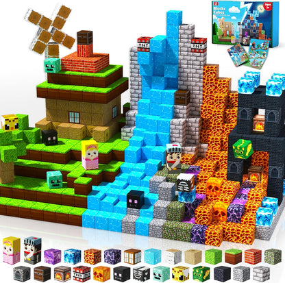 Magtribe™【Grass x Dark】Magnetic Building Blocks | 150 PCS | 0.8" | Adventure