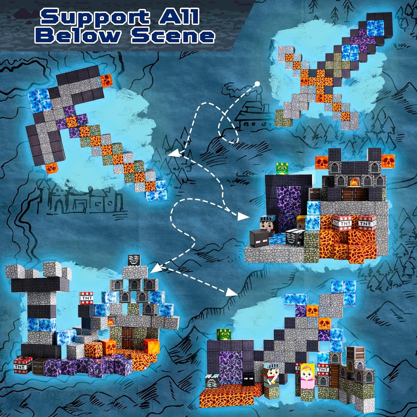 Magtribe™【Dark Realm】Magnetic Building Blocks | 100 PCS | 0.8" | Calendar